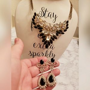 Necklace & Earrings Set Crystal Wedding Rhinestone